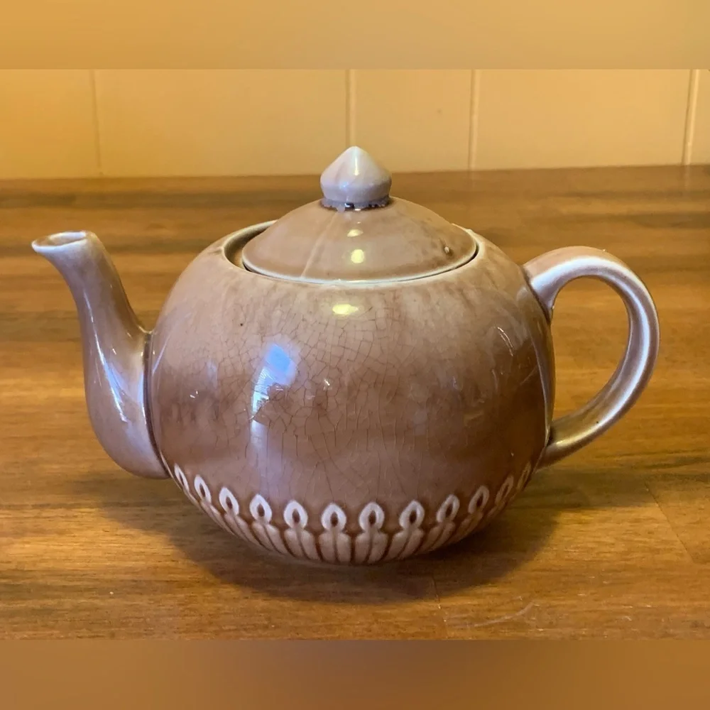 Vintage Tea pitcher Ceramic Mid-20th Century Ombré light to dark Brown Japan